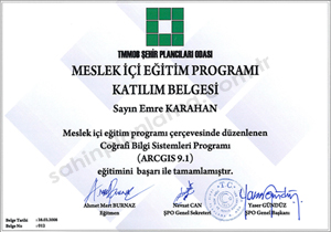 Şahin Planlama - Meslekiçi Eğitim Seltifikaları